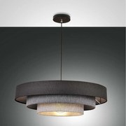 Φωτιστικό Οροφής Brava 3639-40-354 Shades Of Grey Fabas Luce Μέταλλο,Ύφασμα