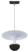 Μαγνητικό Κρεμαστό Φωτιστικό Ράγας Ultra Thin LED 5W 3CCT Φ20cm InLight-TMU0240-Black-Μαύρο TMU0240-Black