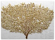 Πίνακας σε καμβά &quot;Golden Tree&quot; Megapap ψηφιακής εκτύπωσης 100x70x3εκ.