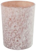 Κηροπήγιο Snow 013.789404 10x12cm Pink Γυαλί