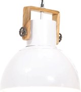 vidaXL Φωτιστικό Κρεμαστό Industrial Στρογγυλό 25 W Λευκό 40 εκ. Ε27