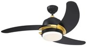 Ανεμιστήρας Οροφής LED 44W Simone Φ122 Westinghouse-7304140-Μαύρο-Χρυσό 7304140