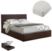 ΚΡΕΒΑΤΙ ΔΙΠΛΟ & ΣΤΡΩΜΑ BOBBI HM21271.02 ΚΑΦΕ PU ΜΕ ΑΠΟΘ.ΧΩΡΟ--ΓΙΑ 150x200εκ