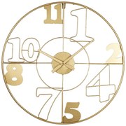 Ρολόι τοίχου Hugo Inart μέταλλο σε χρυσή απόχρωση 60x3x60εκ