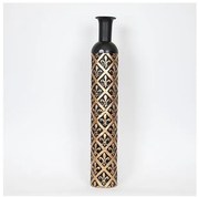 Βάζο Μεταλλικό Μαύρο-Χρυσό 13x13x81.3cm 752-22051 Estheti-752-22051-Μαύρο-Χρυσό 752-22051