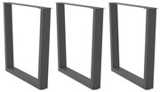Πόδια Τραπεζαρίας Σχήματος V 3 τεμ. Ανθρακί 90x(72-73,3) εκ. Ατσάλι
