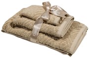 Πετσέτες Best 0662 (Σετ 3τμχ) Beige Das Home Σετ Πετσέτες 70x140cm 100% Cotton