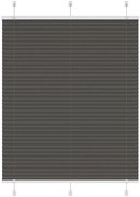 vidaXL Πλισέ περσίδα Μαύρο 110x150 cm Πλάτος υφάσματος 109,4 cm