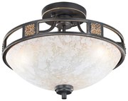 Φωτιστικό Οροφής - Πλαφονιέρα Quinta 608100324 Rust Trio Lighting Μέταλλο,Γυαλί