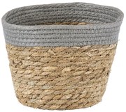 Καλάθι Διακοσμητικό Antiparos 20288 Φ18x15cm Beige-Grey GloboStar Grass