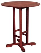 Τραπέζι Μπαρ Ξύλινο Στρογγυλό 90cm T5113-CR Red Shorea