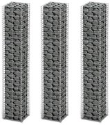 vidaXL Συρματοκιβώτια Σετ 3 τεμ. 25 x 25 x 150 εκ. Γαλβανισμένο Σύρμα