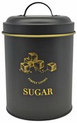 Βάζο Με Διακόσμηση Sugar Μαύρο/Χρυσό Μέταλλο 11.5x11.5x17cm ANKOR
