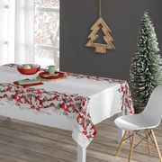 Borea Τραβέρσα Χριστουγεννιάτικη Christmas House 50 x 180 cm Εκρού