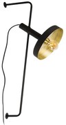 Φωτιστικό Τοίχου - Απλίκα Whizz 20165-95 E27 max 15W Black - Gold Faro Barcelona