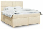 ΚΡΕΒΑΤΙ BOXSPRING ΜΕ ΣΤΡΩΜΑ ΚΡΕΜ 180X200 ΕΚ. ΥΦΑΣΜΑΤΙΝΟ 3293664