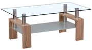 Τραπεζάκι Σαλονιού CAMERON Γυαλί/Μελαμίνη Sonoma/Clear 110x60x45cm