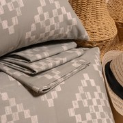 Σετ Σεντόνι Με Μαξιλαροθήκη Polycotton Ημίδιπλο Με Λάστιχο 120x200+32εκ. Barrio Grey Casual Line Mini Melinen 20003710