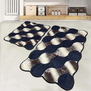 Πατάκια Μπάνιου Circle 359CHL2565 (Σετ 2τμχ) Black-Gold L'essentiel Maison 60x100cm Πολυέστερ