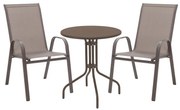 Intrahome Τραπεζαρία Vergo-Calan Intrahome σετ 3τεμ καφέ μέταλλο Φ60x70εκ | SKU: INTRAPA-241111258