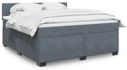 ΚΡΕΒΑΤΙ BOXSPRING ΜΕ ΣΤΡΩΜΑ ΣΚΟΥΡΟ ΓΚΡΙ 180X200 ΕΚ. ΒΕΛΟΥΔΙΝΟ 3288679