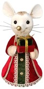 XMAS ROYAL MOUSE LADY ΜΠΑΛΑ FOAM ΒΕΛΟΥΔΟ ΠΟΛΥΧΡΩΜΟ 16x15xH26cm