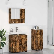 vidaXL Σετ Επίπλων Μπάνιου 3 pcs Καπνιστή δρυς 61 x 35 x 64 εκ.