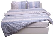 Παπλωματοθήκη Σετ 2Τμχ Des. 5001 Grey Anna Riska Μονό 160x240cm 100% Βαμβάκι