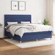 ΚΡΕΒΑΤΙ BOXSPRING ΜΕ ΣΤΡΩΜΑ ΜΠΛΕ 180X200 ΕΚ. ΥΦΑΣΜΑΤΙΝΟ 3142599