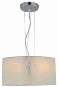 Φωτιστικό Οροφής Spirelli 304400201 Decorated White Trio Lighting Μέταλλο,Γυαλί