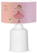 BALLERINA 204-0029 Παιδικό Eπιτραπέζιο Φωτιστικό Φιγούρα Μονόφωτο 1 x E27 IP20 Ροζ Ύφασμα-Μ24 x Π24 x Υ32cm Globostar 204-0029 Ροζ