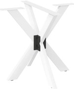 Τραπεζαρία με Πόδια σε Σχήμα Αράχνης Λευκό 85x85x(72-73) εκ. Ατσάλι