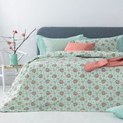Σεντόνια FL6273 (Σετ 4τμχ) Mint-Pink Palamaiki Υπέρδιπλo 240x260cm 100% Βαμβάκι