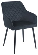 SIENA BLACK VELVET ΥΦΑΣΜΑ ΠΟΛΥΘΡΟΝΑ ΜΕΤΑΛΛΙΚΗ - (54X58X82εκ.), Χρώμα: BLACK - ZITA PLUS