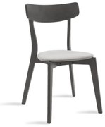 Καρέκλα Toto pakoworld γκρι ύφασμα-rubberwood ανθρακί πόδι 097-000012