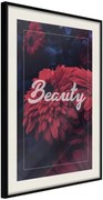 Αφίσα - Beauty of the Flowers - 40x60 - Μαύρο - Με πασπαρτού