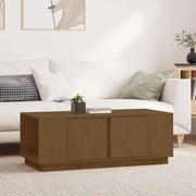 vidaXL Τραπεζάκι Σαλονιού Καφέ Μελί 110x50x40 εκ. Μασίφ Ξύλο Πεύκου