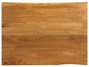 vidaXL Επιφάνεια Τραπεζιού 110x80x3,8 εκ. Live Edge Μασίφ Ξύλο Μάνγκο
