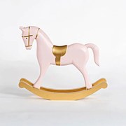 Χριστουγεννιάτικη Φιγούρα Little Horse 600-45222 37x8x32cm Pink-Gold