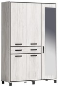 Ντουλάπα Evelin M5 135x52x208 oak blanco/anthracite DIOMMI 31-079