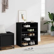 vidaXL Παπουτσοθήκη Μαύρη 60 x 35 x 70 εκ. από Επεξ. Ξύλο