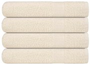 vidaXL Πετσέτες 4 τεμάχια Κρεμ 100x200 εκ. 360 γρ/μ² 100% βαμβάκι
