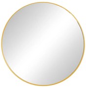 Καθρέπτης Emmett Inart χρυσό αλουμίνιο Φ80x2.5εκ 80x2.5x80 εκ.