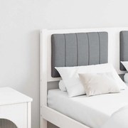vidaXL Ταπετσαρισμένο κεφαλάρι Λευκό 120 cm Στερεά ξυλεία πεύκου