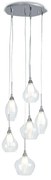 Φωτιστικό Οροφής Skyline I-SKYLINE/S6 6xG9 Led Φ35cm 120cm Clear Luce Ambiente Design Glass