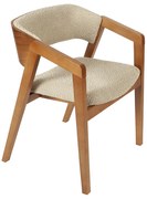 Artekko Acelya Ξύλινη Καρέκλα με Μπεζ Ύφασμα (58x50x77)cm - 783-6602 - 783-6602