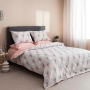 Σεντόνια Μονά (Σετ) Vesta Living Electra 02 Ροζ,Γκρι ΧΩΡΙΣ ΛΑΣΤΙΧΟ 170x260