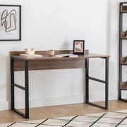 Megapap Γραφείο Εργασίας Rana Καρυδί - Μαύρο 120x60x78,8εκ.