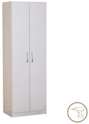 Ντουλάπα Jonar δίφυλλη λευκό χρώμα μελαμίνης 60x42x180εκ 60x42x180 εκ.