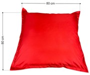 Tesias Πουφ Μαξιλάρα κόκκινη Υφασμάτινη 80x80x12cm-Tesias  TES-1465